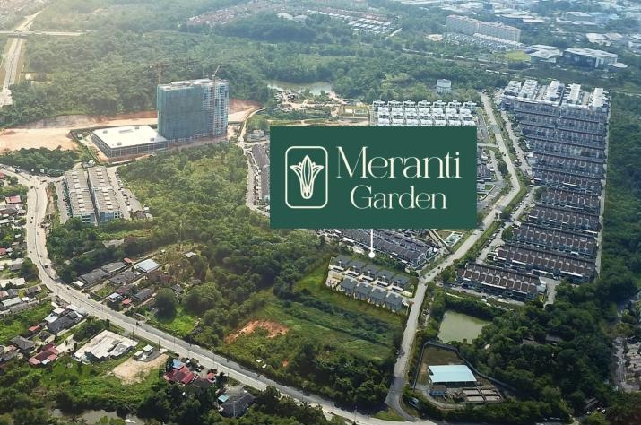 Aerial view of Meranti Garden and surroundings