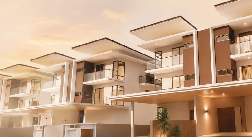 Row of 3-storey semi-detached homes at Meranti Garden (artist's impression)